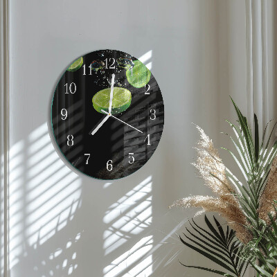 Horloge ronde Citrons verts