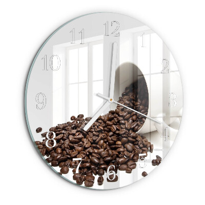 Horloge ronde Une tasse de café
