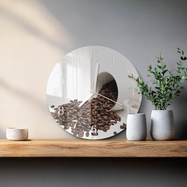 Horloge ronde Une tasse de café