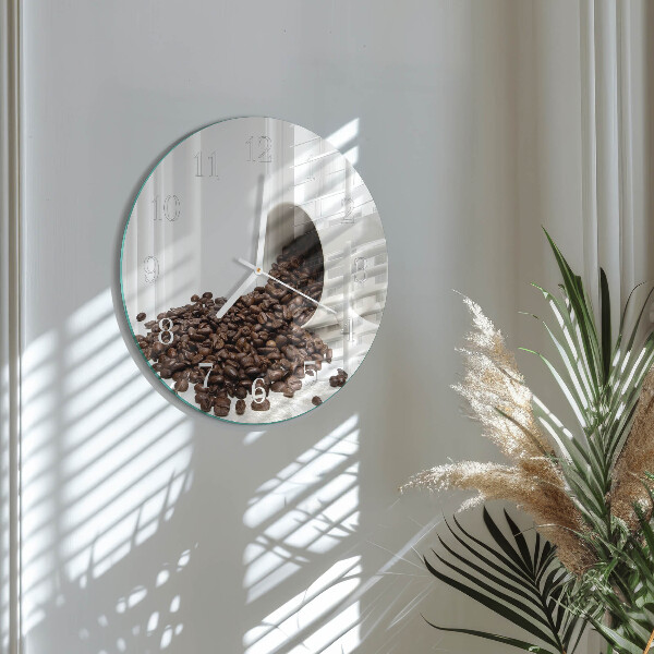Horloge ronde Une tasse de café
