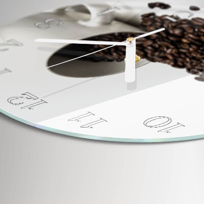 Horloge ronde Une tasse de café