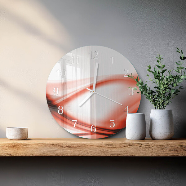 Horloge ronde Lignes abstraites