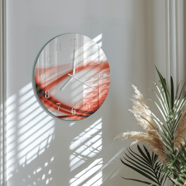 Horloge ronde Lignes abstraites