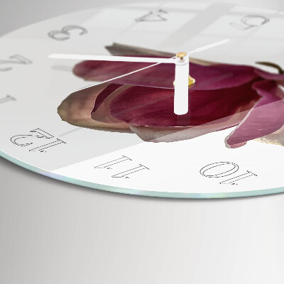 Horloge ronde Fleur de magnolia