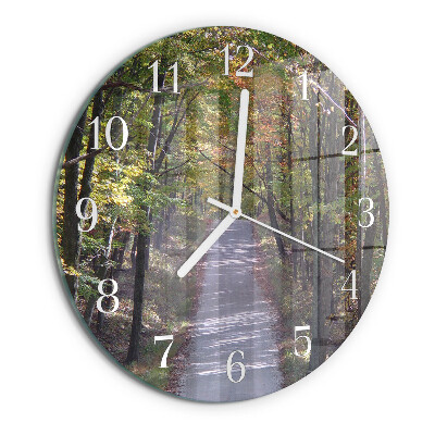 Horloge ronde Chemin forestier
