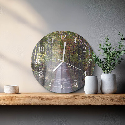 Horloge ronde Chemin forestier