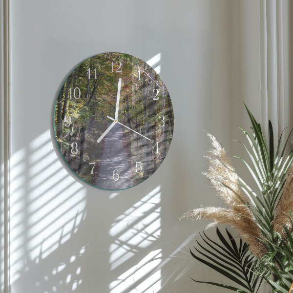 Horloge ronde Chemin forestier