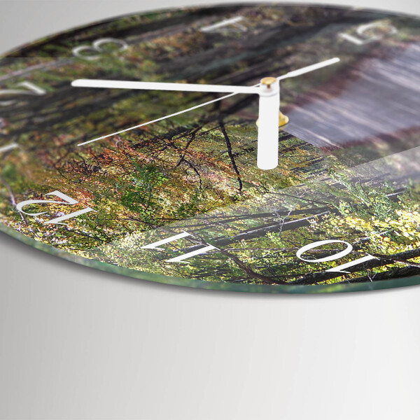 Horloge ronde Chemin forestier