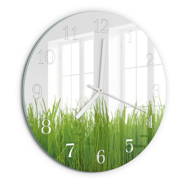 Horloge ronde Art floral