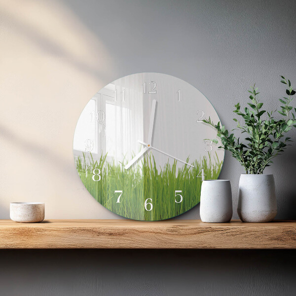 Horloge ronde Art floral