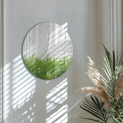 Horloge ronde Art floral