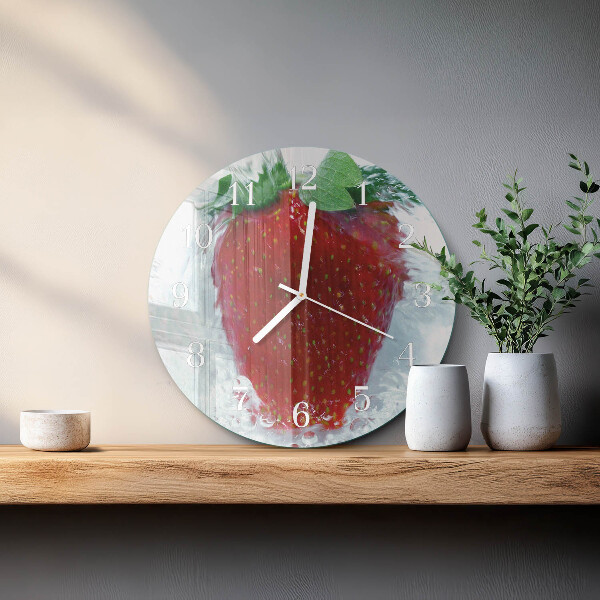 Horloge ronde Fraise