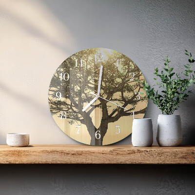Horloge ronde Arbre