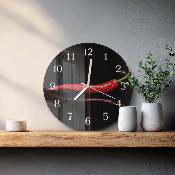 Horloge ronde piment
