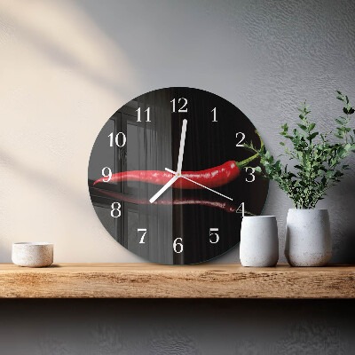 Horloge ronde piment