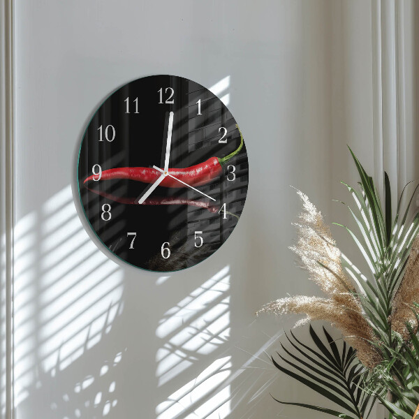 Horloge ronde piment