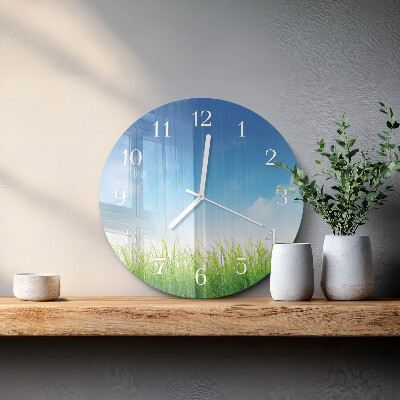 Horloge ronde Herbe