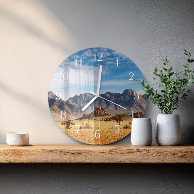 Horloge ronde Montagnes