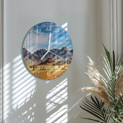 Horloge ronde Montagnes