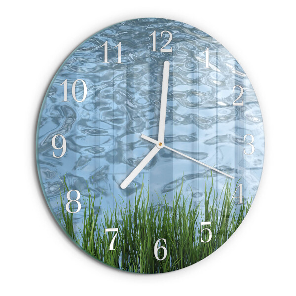 Horloge ronde Eau d'herbe