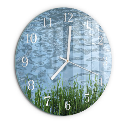 Horloge ronde Eau d'herbe