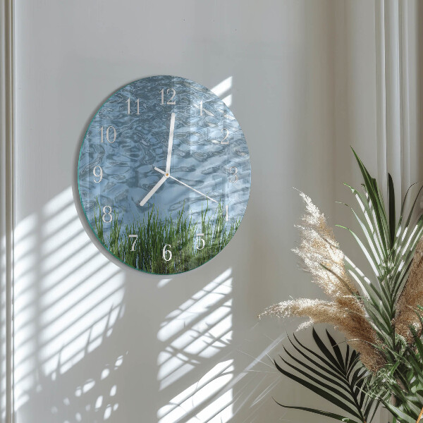 Horloge ronde Eau d'herbe