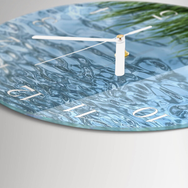 Horloge ronde Eau d'herbe