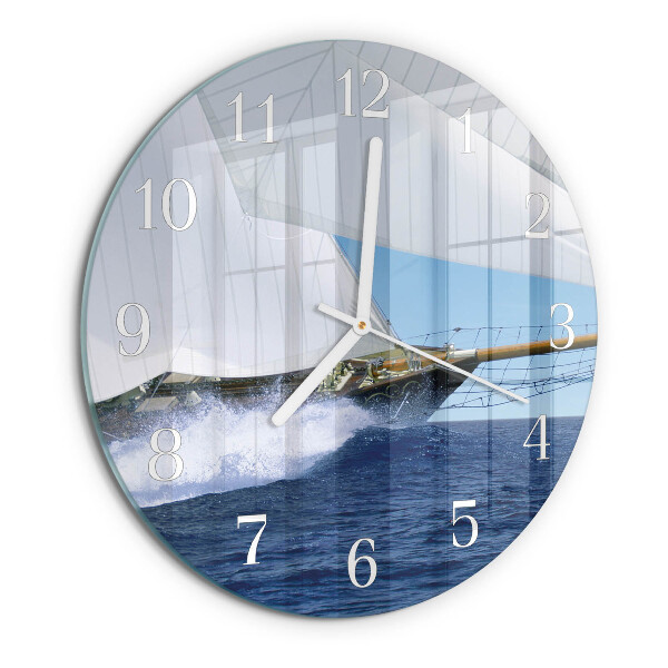Horloge ronde Voilier