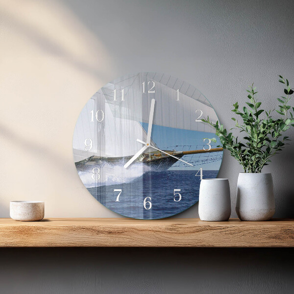 Horloge ronde Voilier