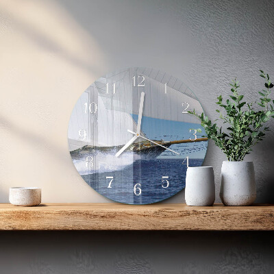 Horloge ronde Voilier