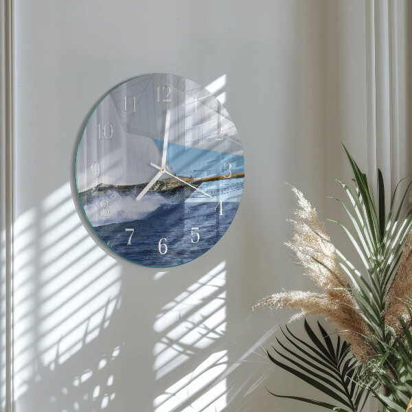 Horloge ronde Voilier