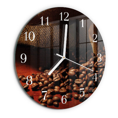 Horloge ronde Café en grains