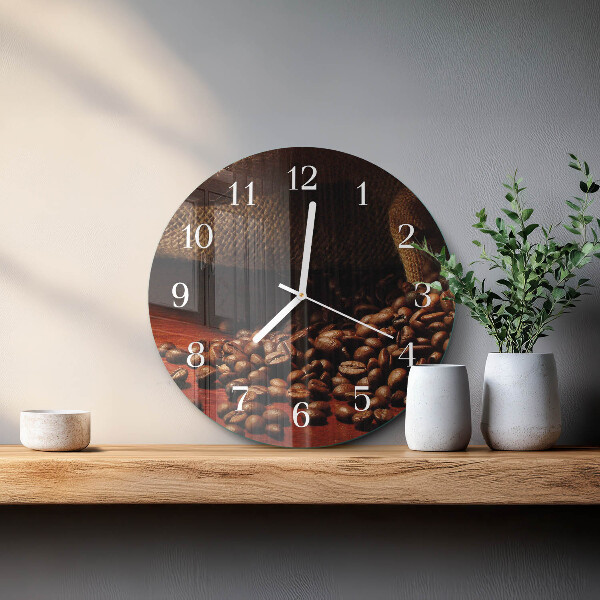 Horloge ronde Café en grains