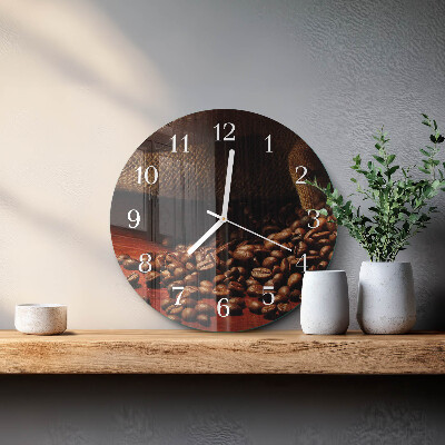 Horloge ronde Café en grains