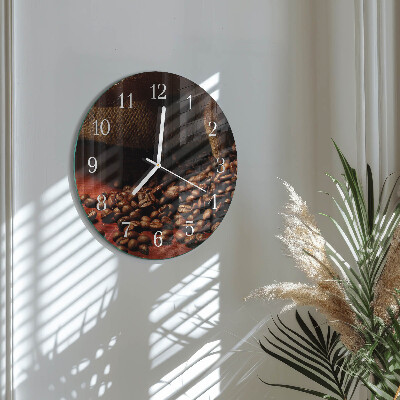 Horloge ronde Café en grains