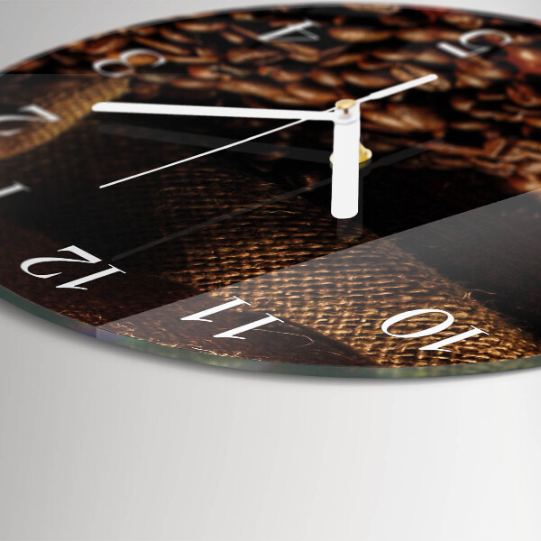 Horloge ronde Café en grains