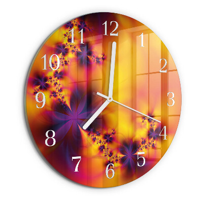 Horloge ronde Fleurs