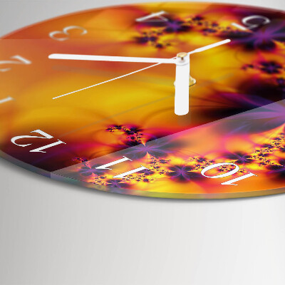 Horloge ronde Fleurs