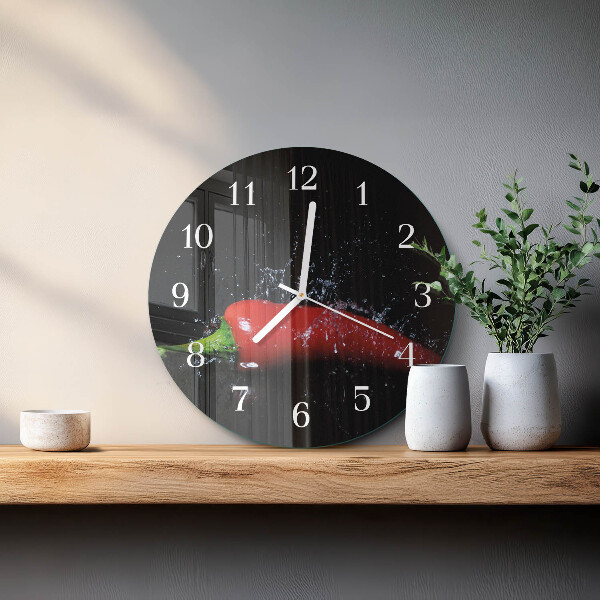 Horloge ronde piments