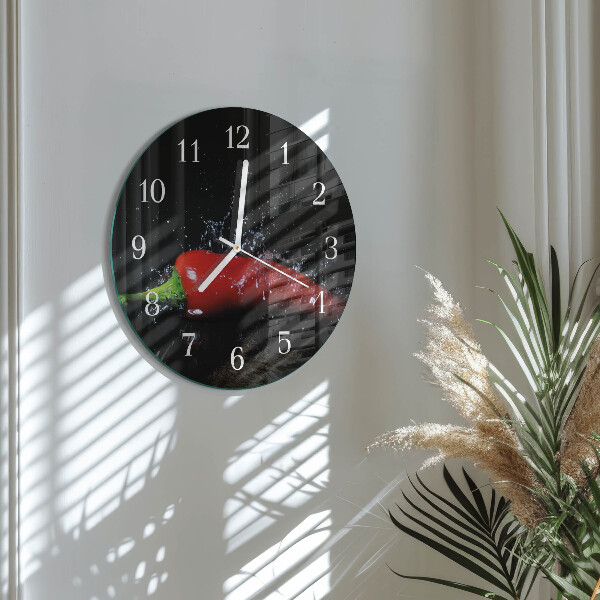 Horloge ronde piments