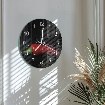 Horloge ronde piments