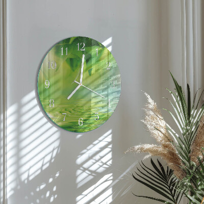 Horloge ronde Feuilles