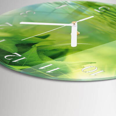 Horloge ronde Feuilles