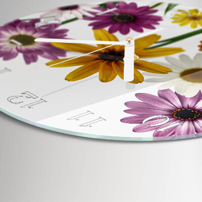 Horloge ronde Fleurs