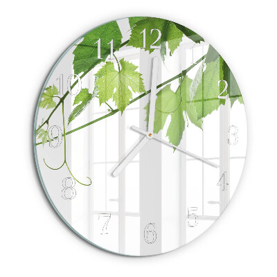 Horloge ronde Feuilles