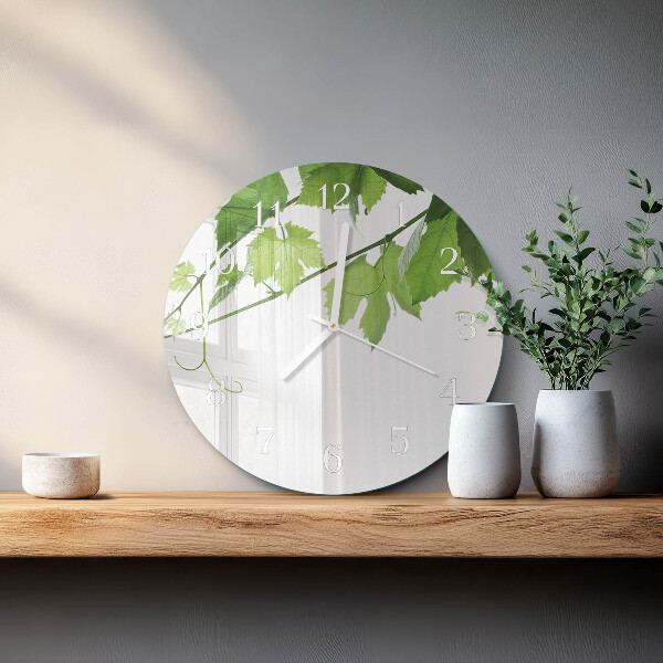 Horloge ronde Feuilles