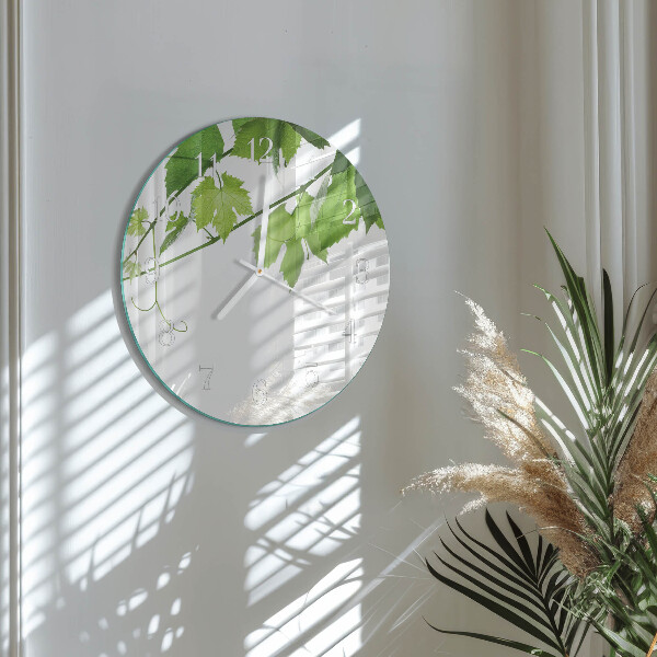 Horloge ronde Feuilles
