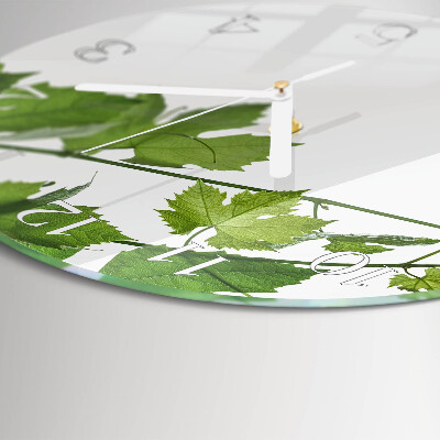 Horloge ronde Feuilles