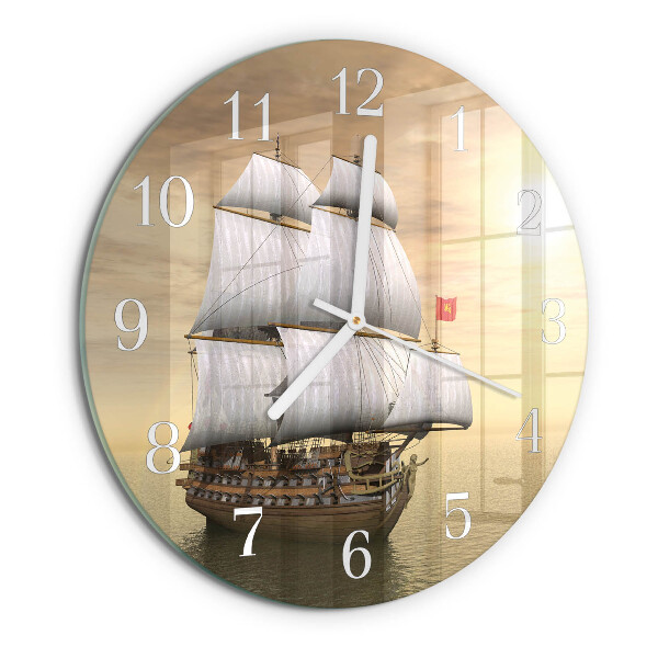 Horloge ronde Bateau