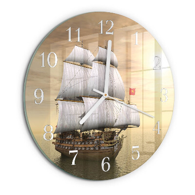 Horloge ronde Bateau
